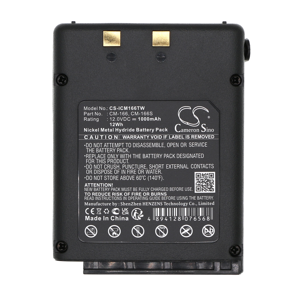 Batterie Batteria radio bidirezionale CS-ICM166TW