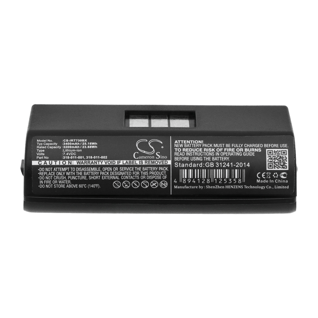 Codice a barre, batteria dello scanner Intermec CS-IRT730BX