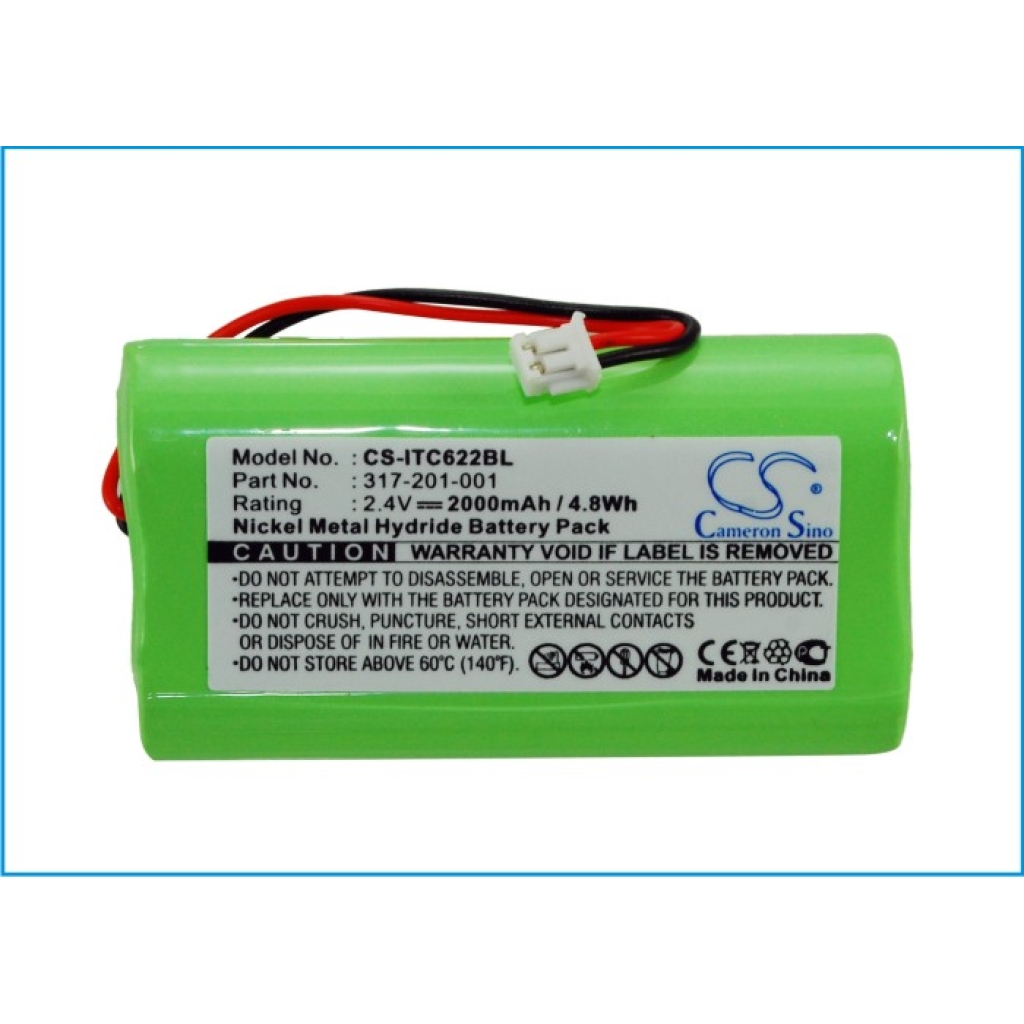 Codice a barre, batteria dello scanner Intermec CS-ITC622BL