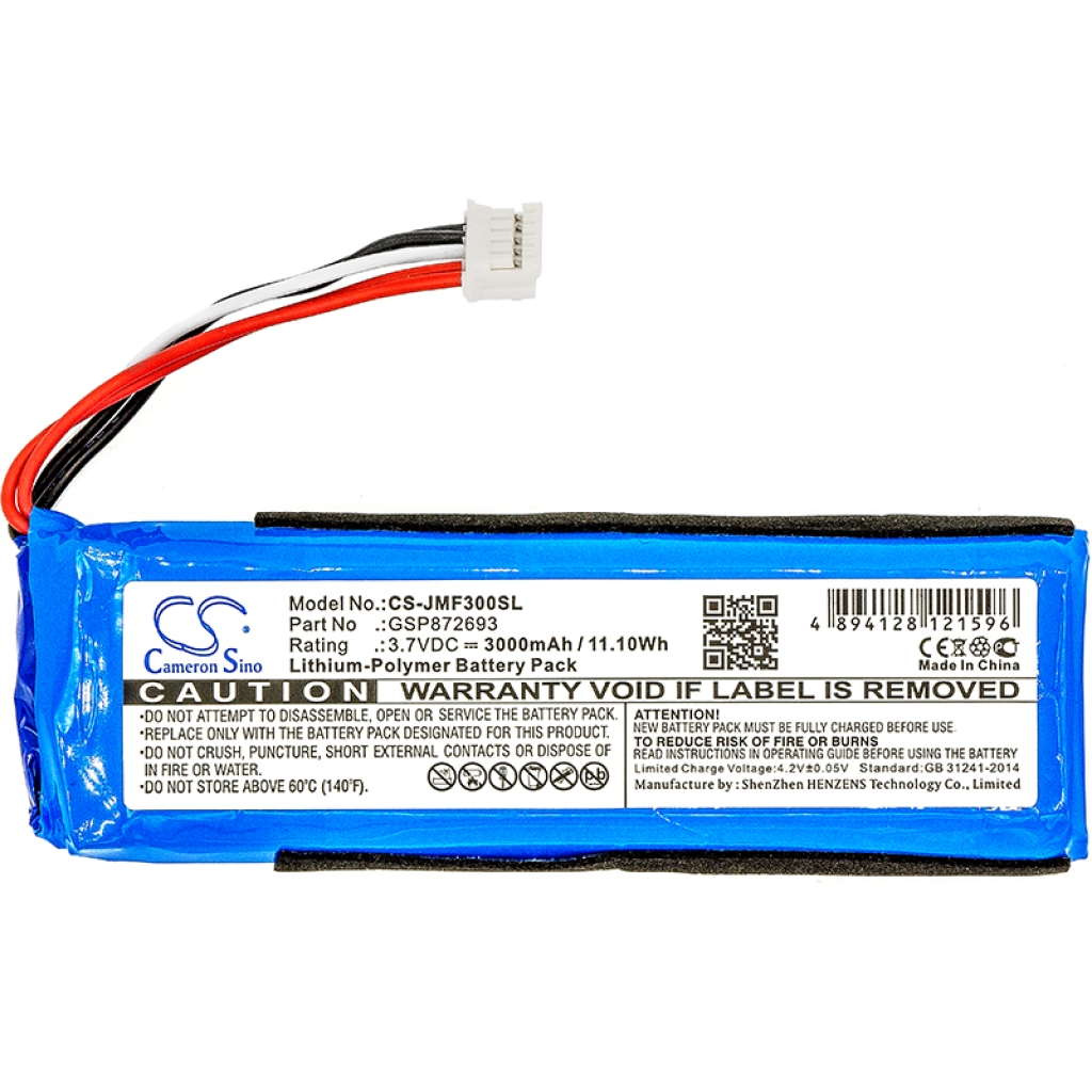 Sostituzione della batteria compatibile per Jbl GSP872693,GSP872693 02,P763098 03