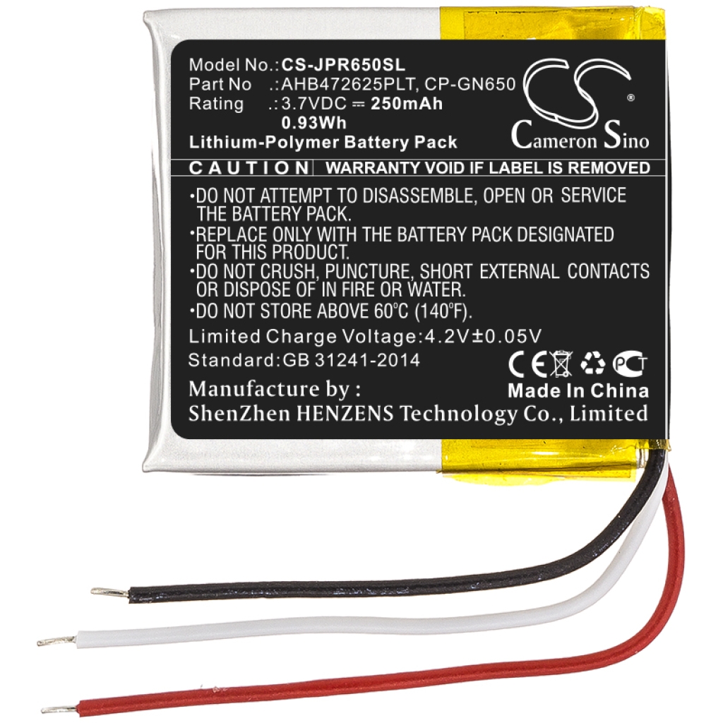 Batteria senza fili dell'auricolare Jabra CS-JPR650SL