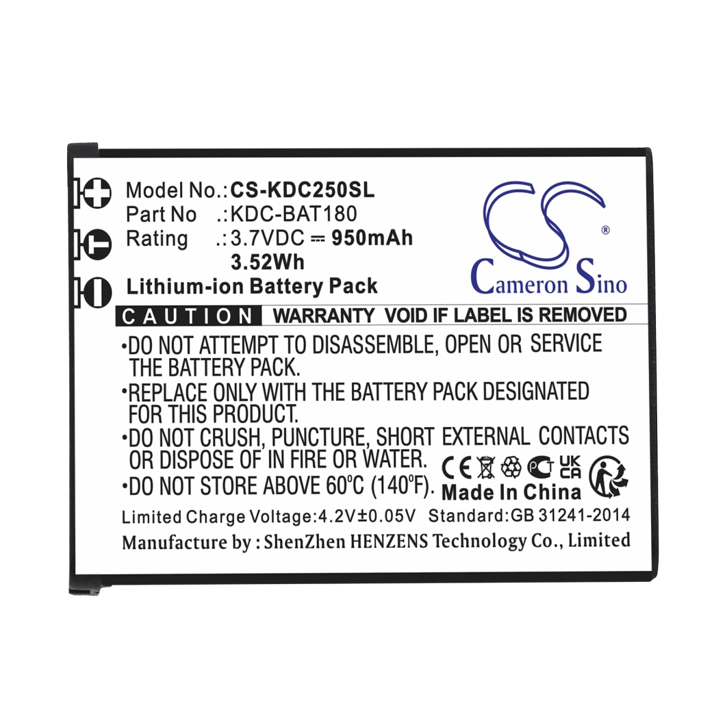 Codice a barre, batteria dello scanner Koamtac KDC-250