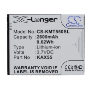 CS-KMT550SL<br />Batteries for   replaces battery KAX55