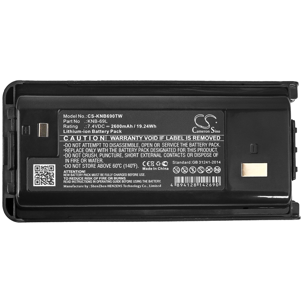 Sostituzione della batteria compatibile per Kenwood KNB-69L