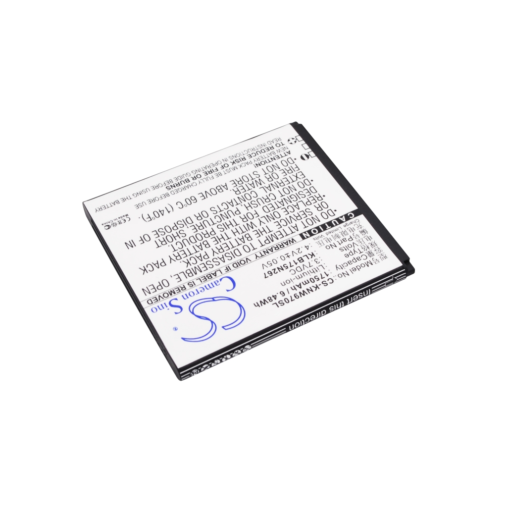 Compatible battery replacement for Fly KLB175N267