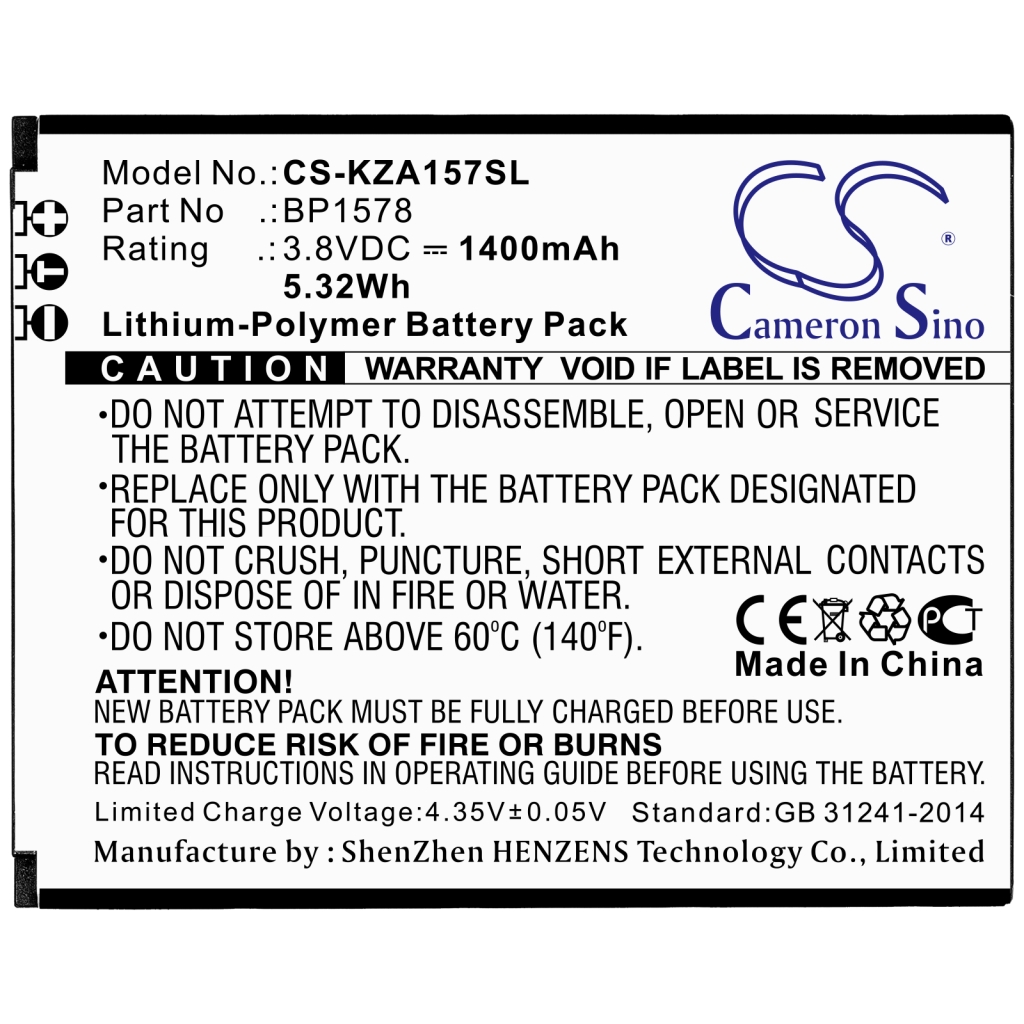 Batterie Sostituisce BP1578