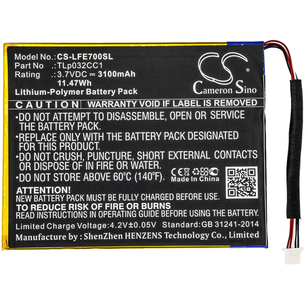 Batterie Sostituisce TLp032CC1