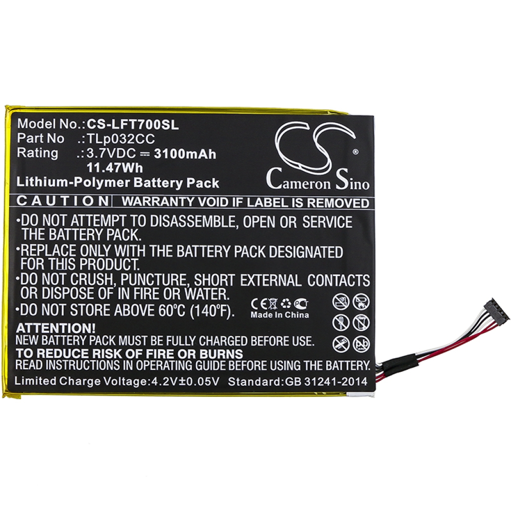 Batterie Sostituisce TLp032CC