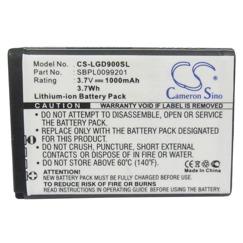 Mobile Phone Battery LG CS-LGD900SL