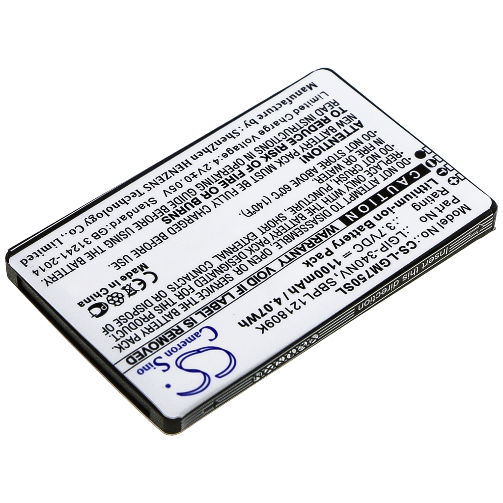 Batteria del telefono cellulare LG CS-LGM750SL