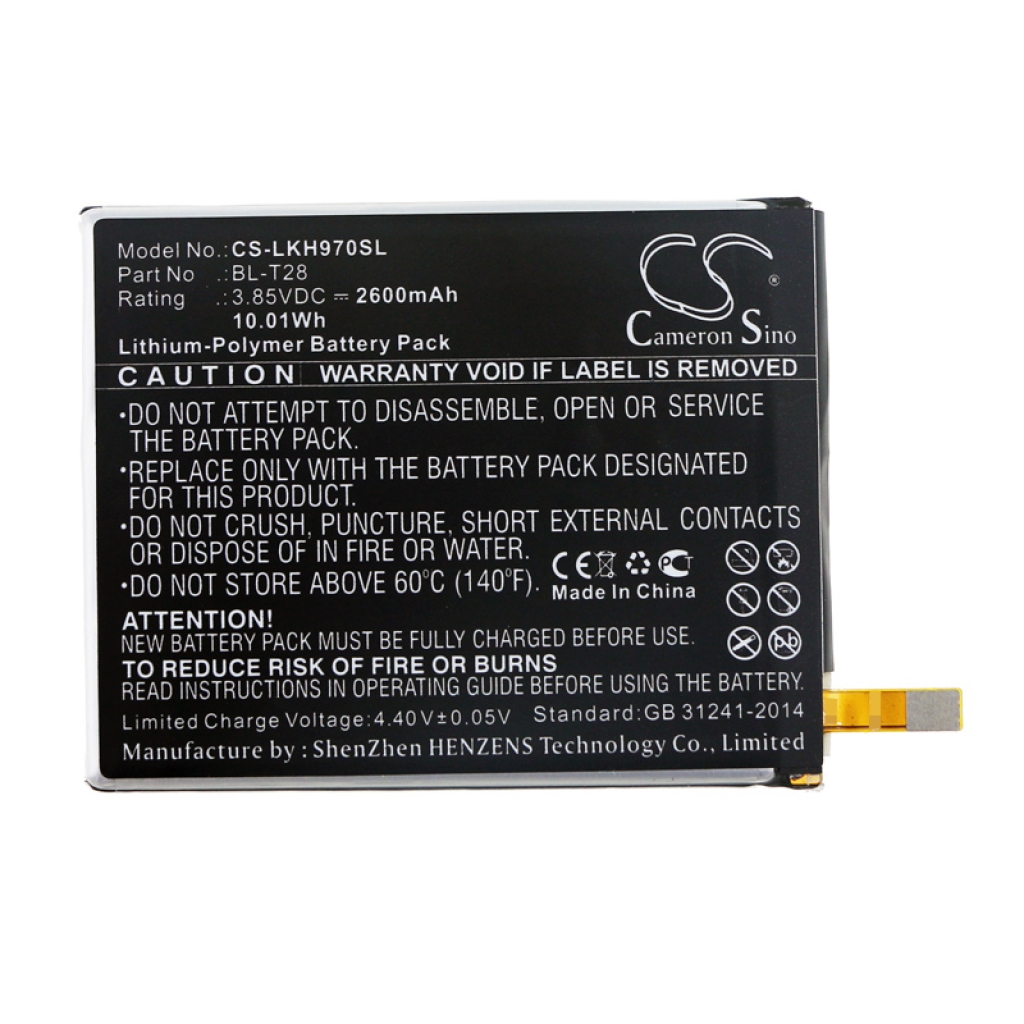 Batteria del telefono cellulare LG Q7 Dual SIM (CS-LKH970SL)