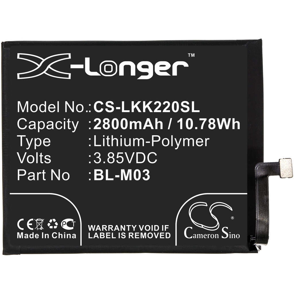 Batteria del telefono cellulare LG K22  2020 (CS-LKK220SL)