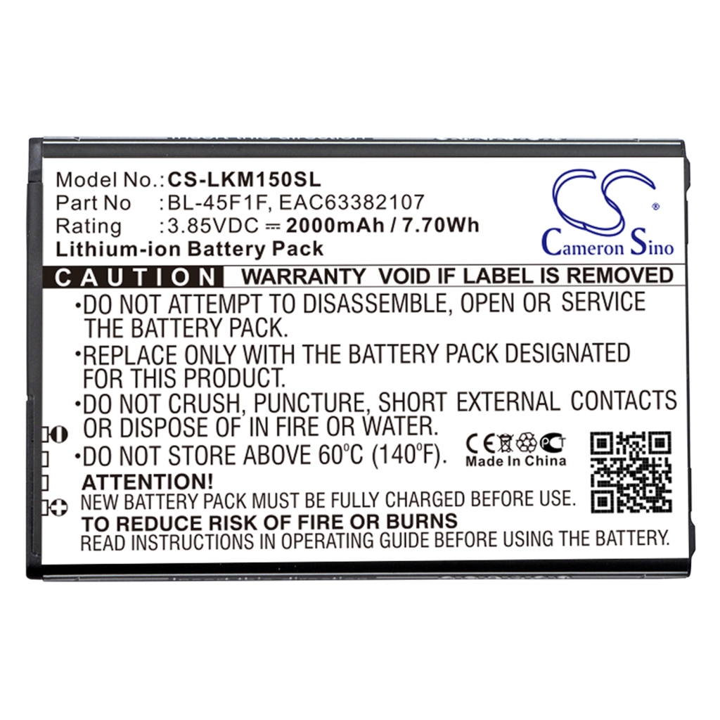 Batteria del telefono cellulare LG X210APM (CS-LKM150SL)