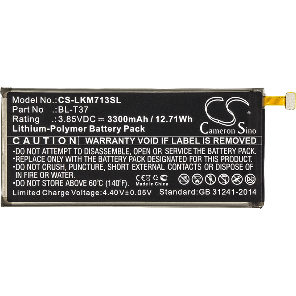 Batteria del telefono cellulare LG Q8 2018 (CS-LKM713SL)