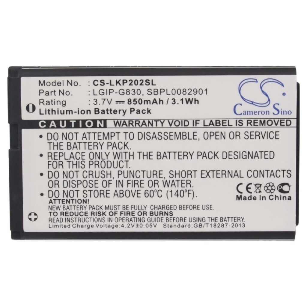 Batteria del telefono cellulare LG KP202