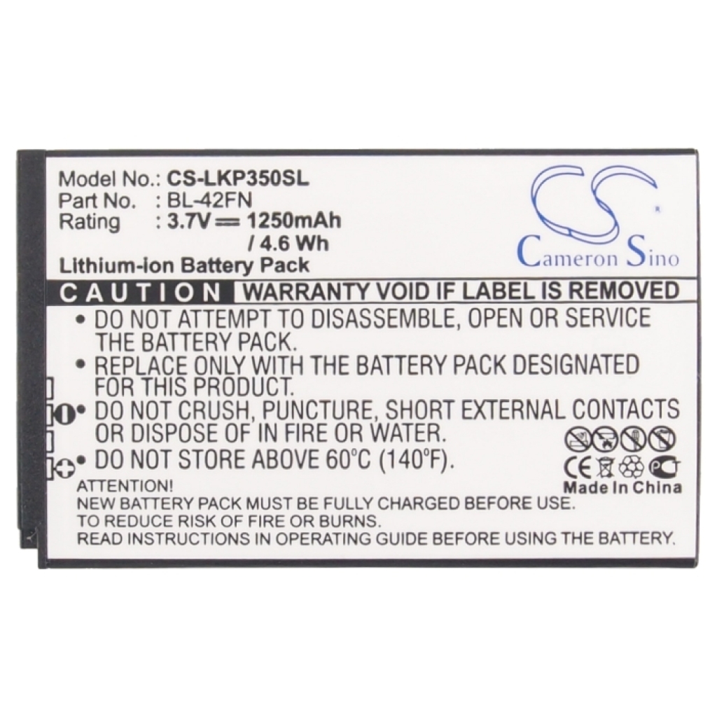 Mobile Phone Battery LG CS-LKP350SL