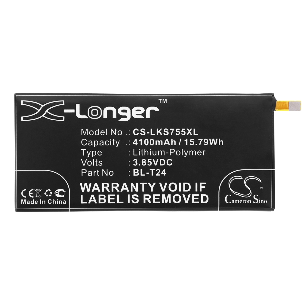 Batteria del telefono cellulare LG LV9 X Calibur (CS-LKS755XL)