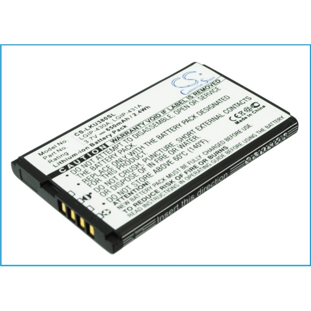 Batteria del telefono cellulare LG CS-LKU380SL