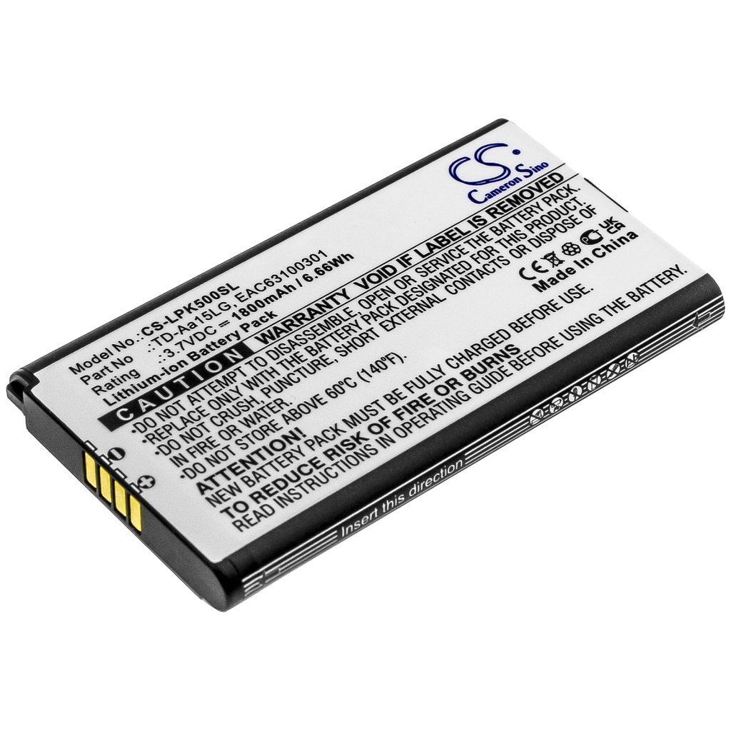 Sostituzione della batteria compatibile per LG EAC63100301,TD-AA15LG