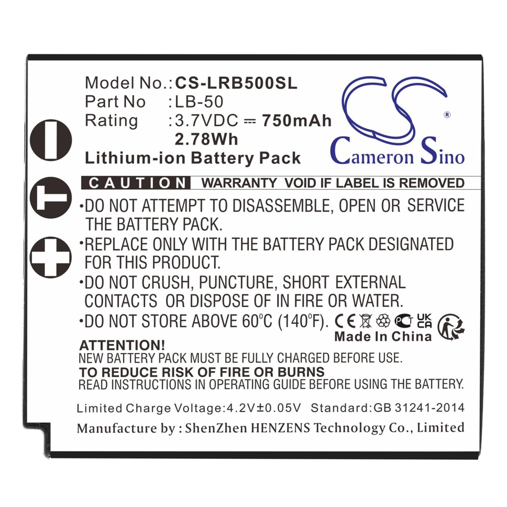 Batterie Batteria della stampante CS-LRB500SL