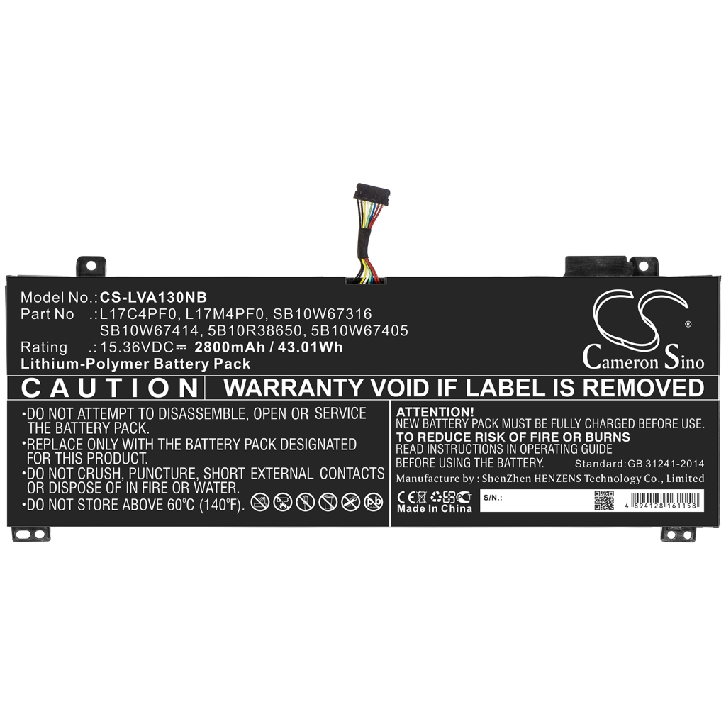 Battery Replaces 5B10R38650