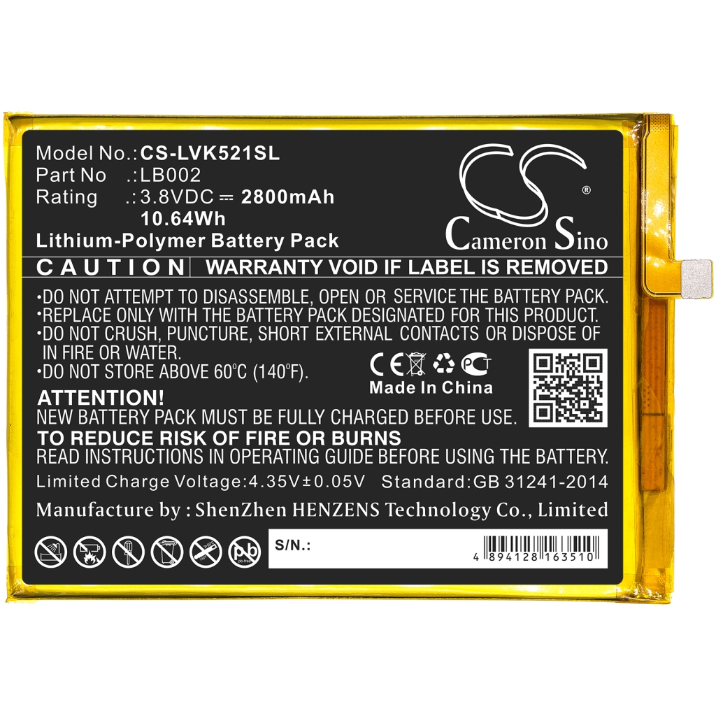 Sostituzione della batteria compatibile per LENOVO LB002