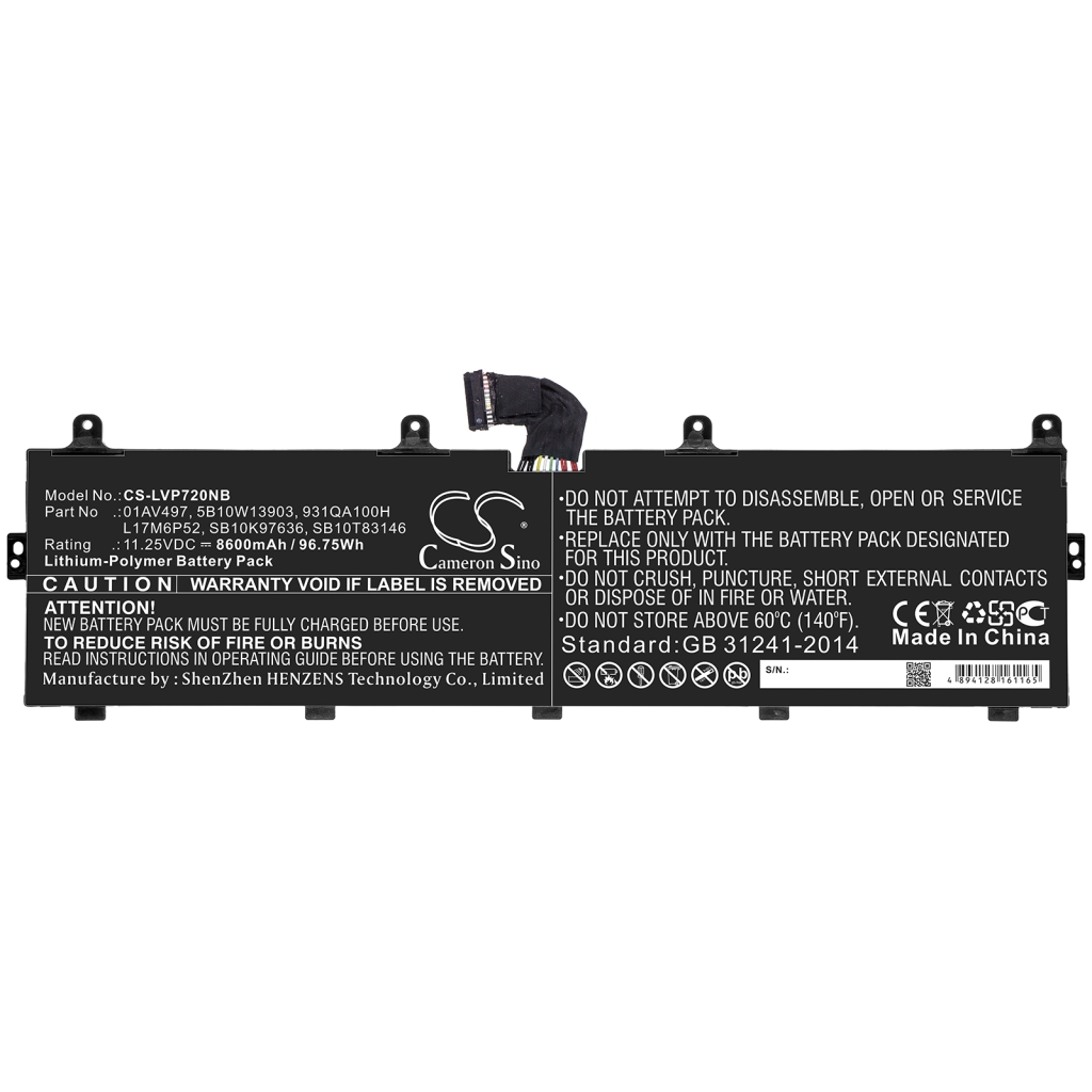 Batterie Sostituisce L17M6P52