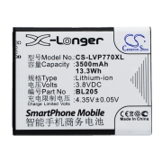 CS-LVP770XL<br />Batteries for   replaces battery BL205