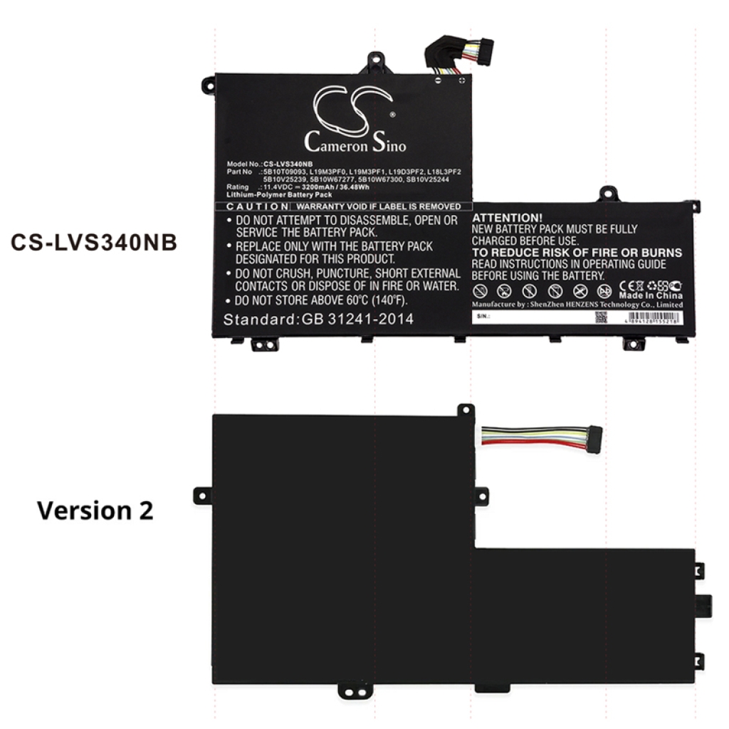 Batteria notebook Lenovo CS-LVS340NB