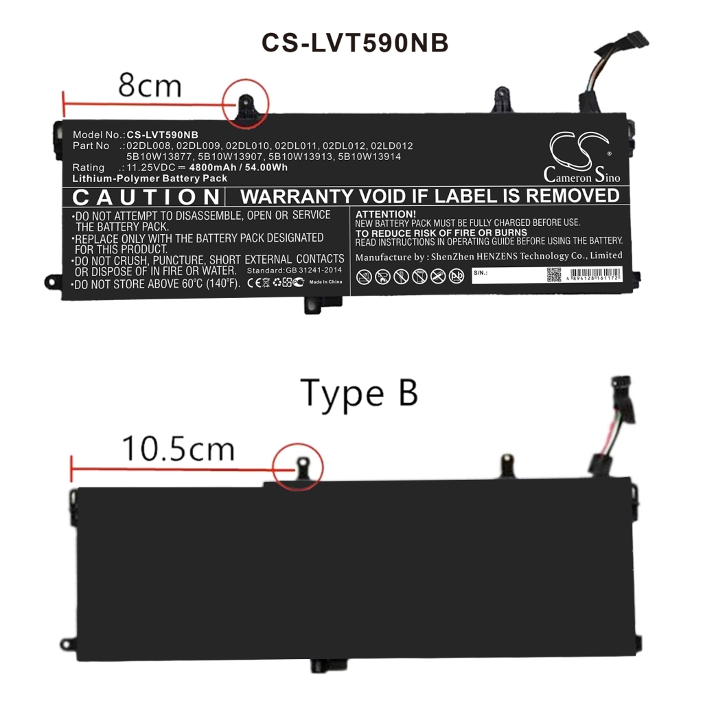 Batterie Sostituisce L18M4P73