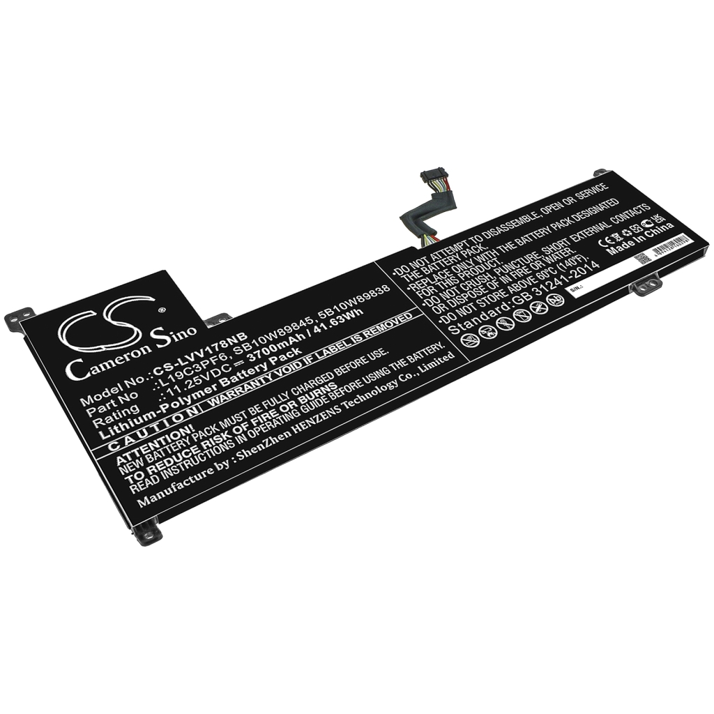 Sostituzione della batteria compatibile per LENOVO 5B10W89838,L19C3PF6,SB10W89845