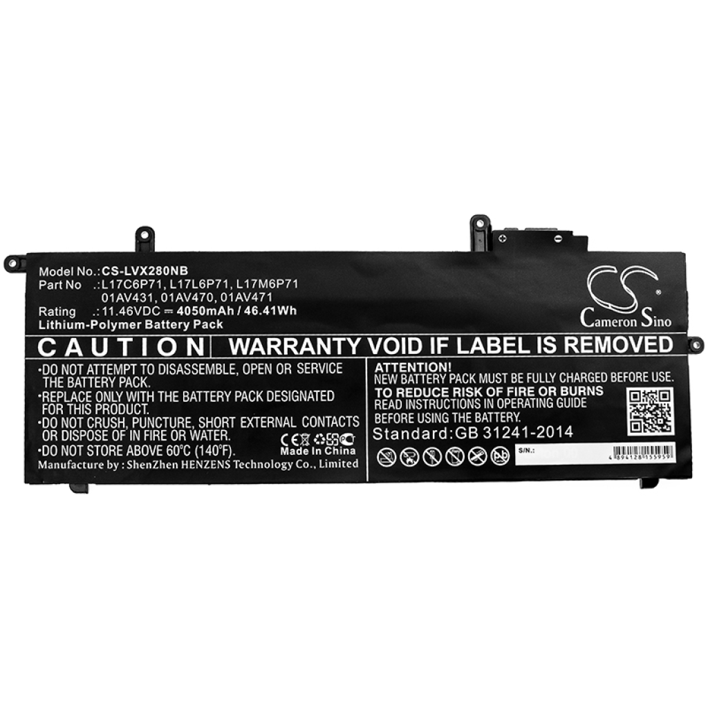 Batterie Sostituisce L17L6P71