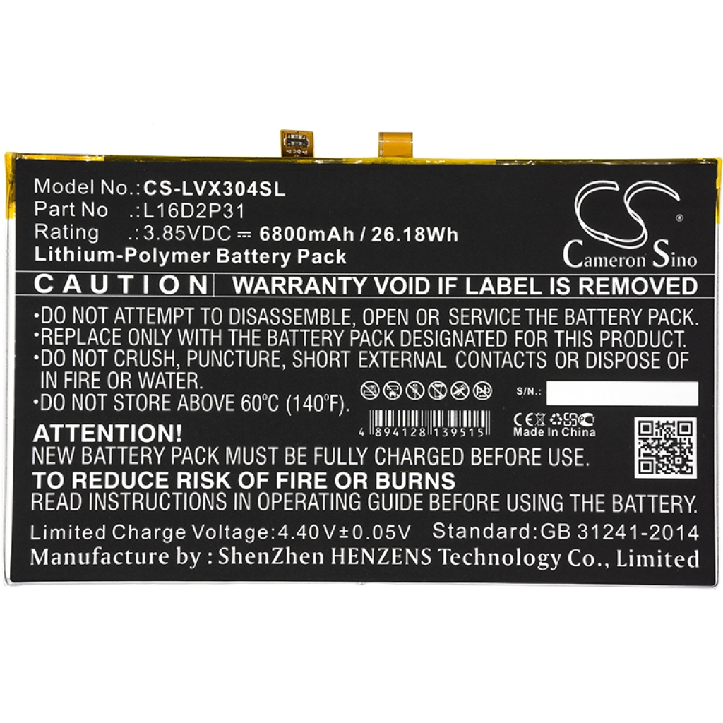 Sostituzione della batteria compatibile per LENOVO L16D2P31