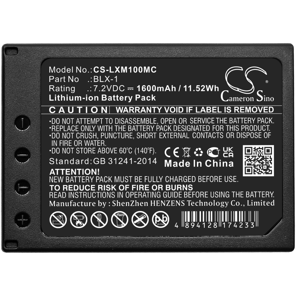 Batterie Sostituisce BLX-1