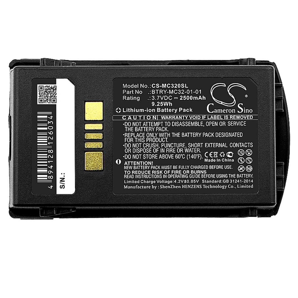 Codice a barre, batteria dello scanner Zebra MC32N0