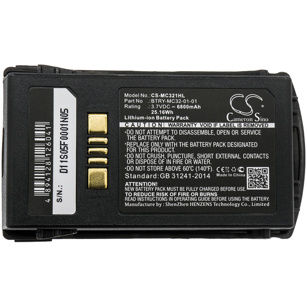 Codice a barre, batteria dello scanner Zebra MC32N0