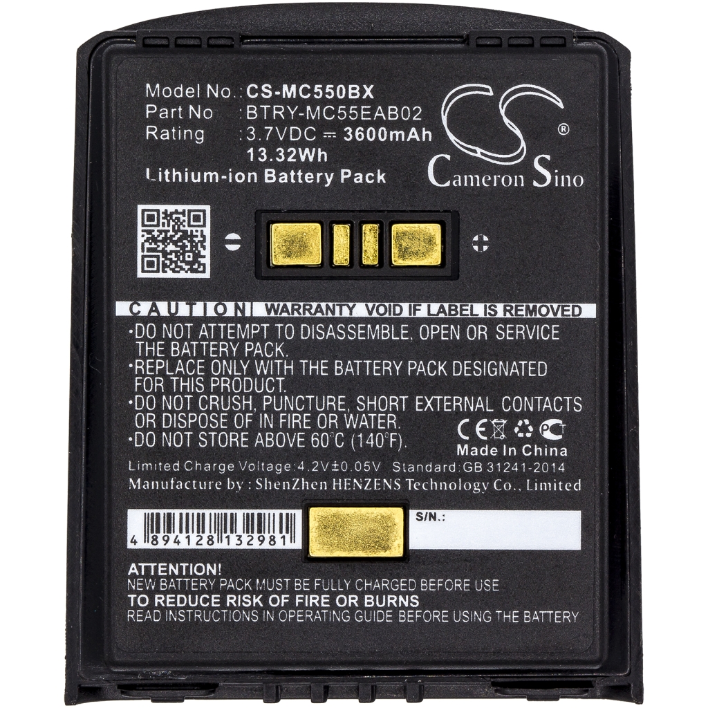 Codice a barre, batteria dello scanner Symbol CS-MC550BX