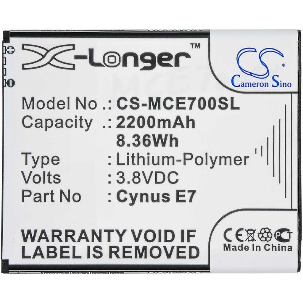 Batterie Batteria del telefono cellulare CS-MCE700SL