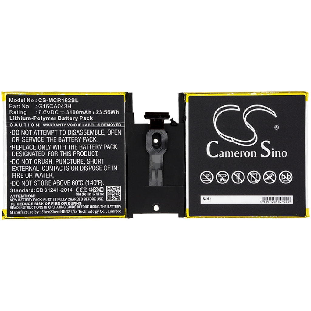 Tablet Battery Microsoft CS-MCR182SL