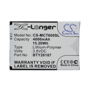 CS-MCT600SL<br />Batterie per   sostituisce la batteria BTY26187