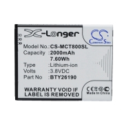 CS-MCT800SL<br />Batteries for   replaces battery BTY26190