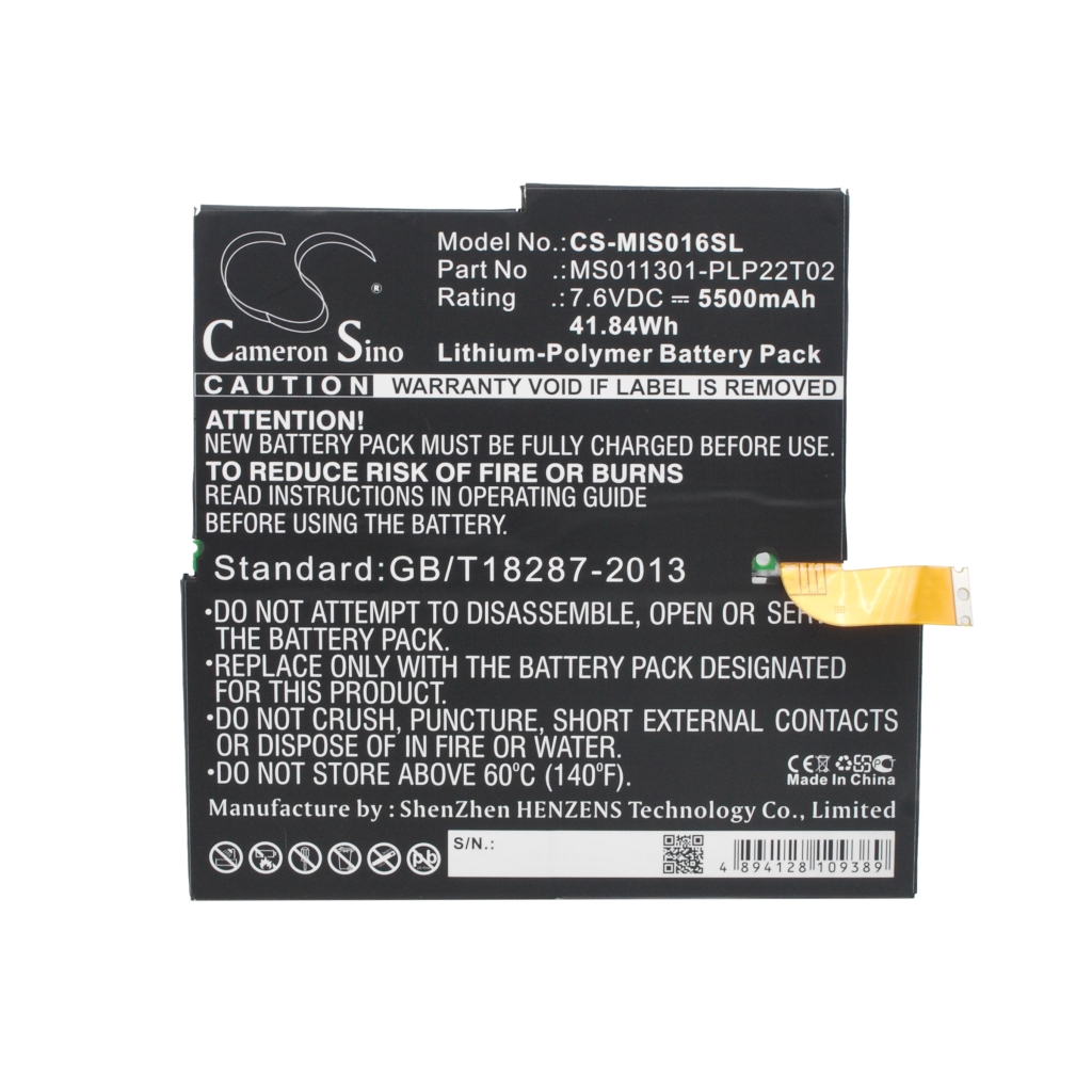 Batterie Sostituisce X883815-010