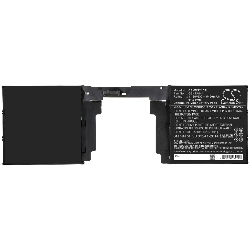 Sostituzione della batteria compatibile per Microsoft G3HTA041