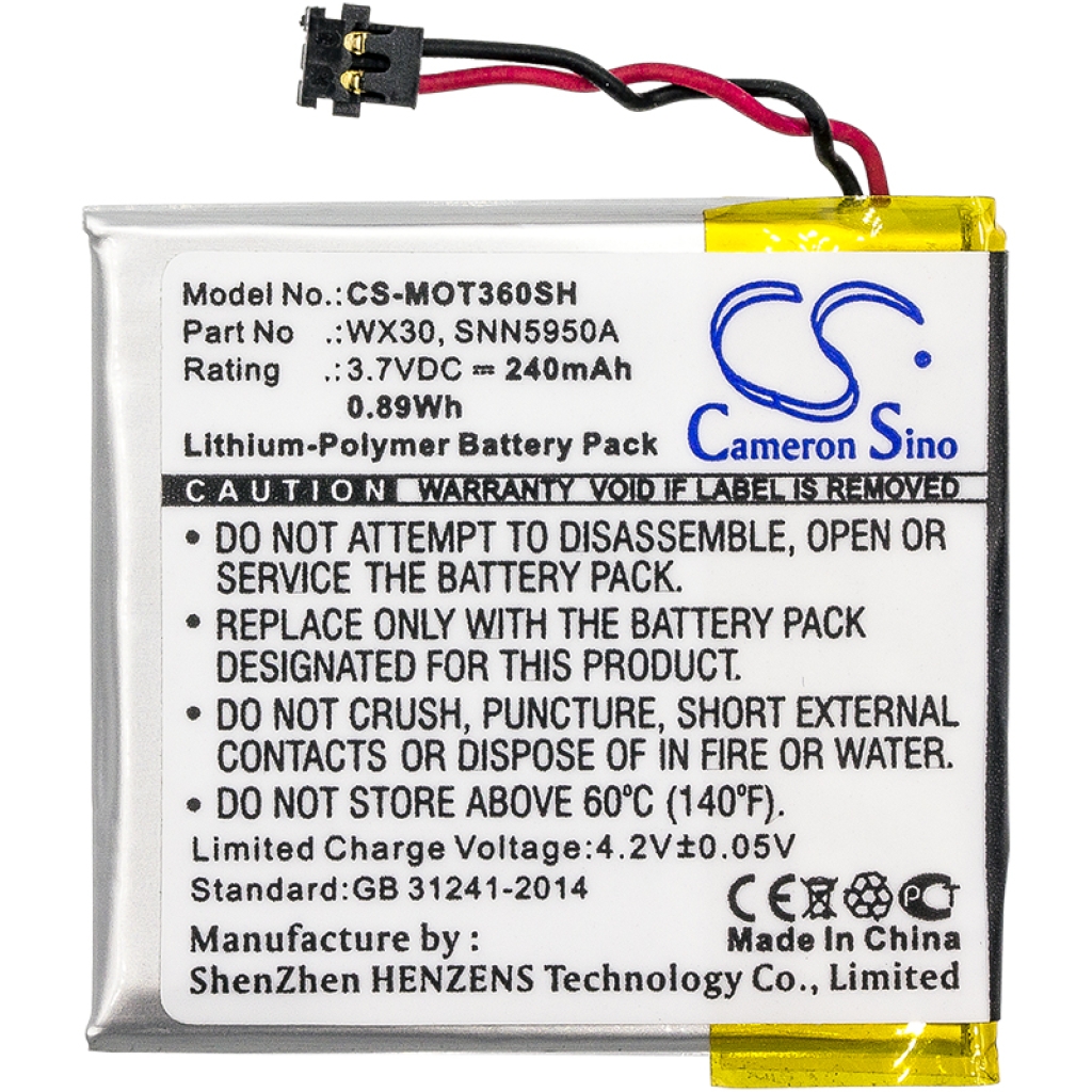 Sostituzione della batteria compatibile per Motorola SNN5950A,SNN5951A,WX30