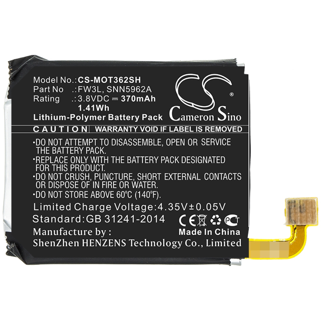 Sostituzione della batteria compatibile per Motorola FW3L,SNN5962A