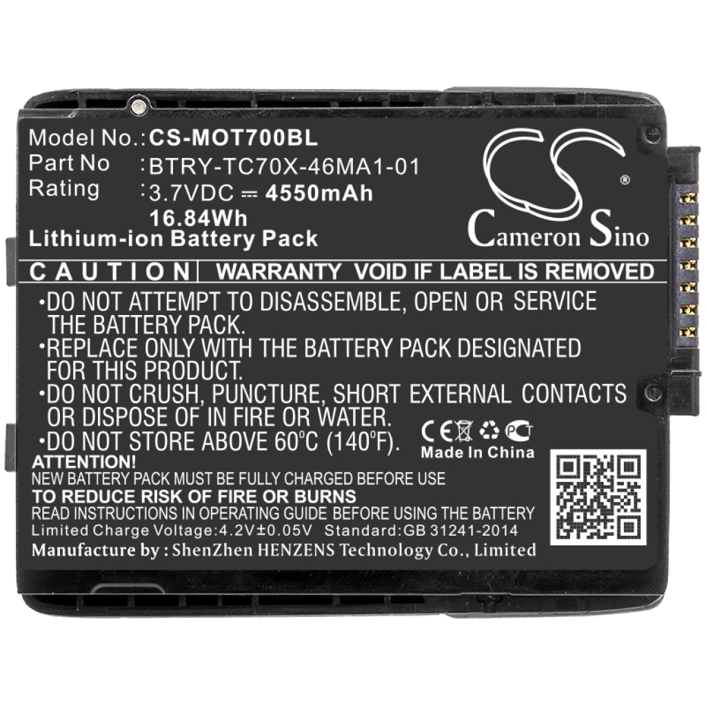 Codice a barre, batteria dello scanner Motorola CS-MOT700BL