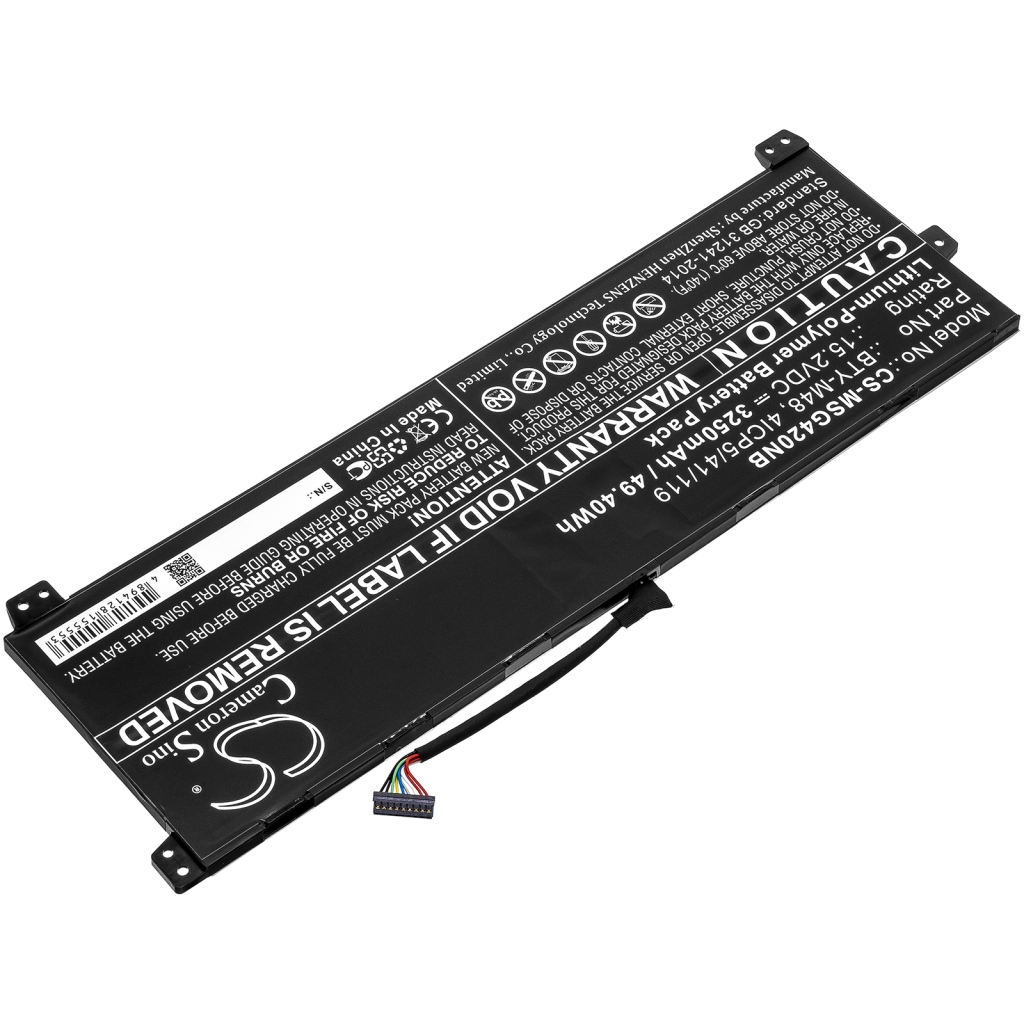 Sostituzione della batteria compatibile per MSI 4ICP5/41/119,BTY-M48