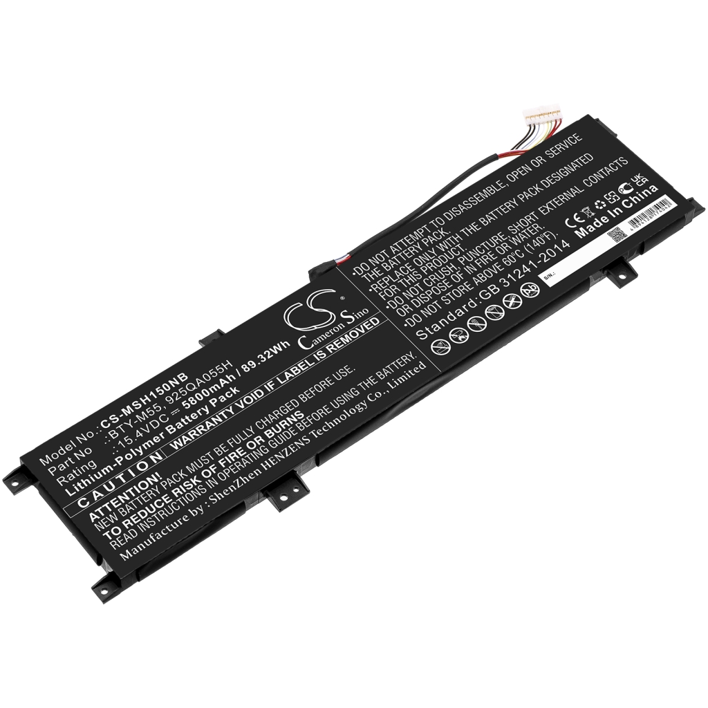 Sostituzione della batteria compatibile per MSI 925QA055H,BTY-M55