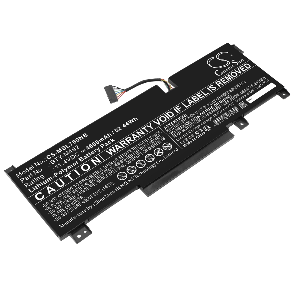 Sostituzione della batteria compatibile per MSI BTY-M492