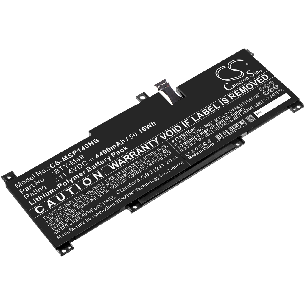 Sostituzione della batteria compatibile per MSI BTY-M49